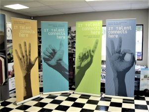 Indoor custom retractable banners